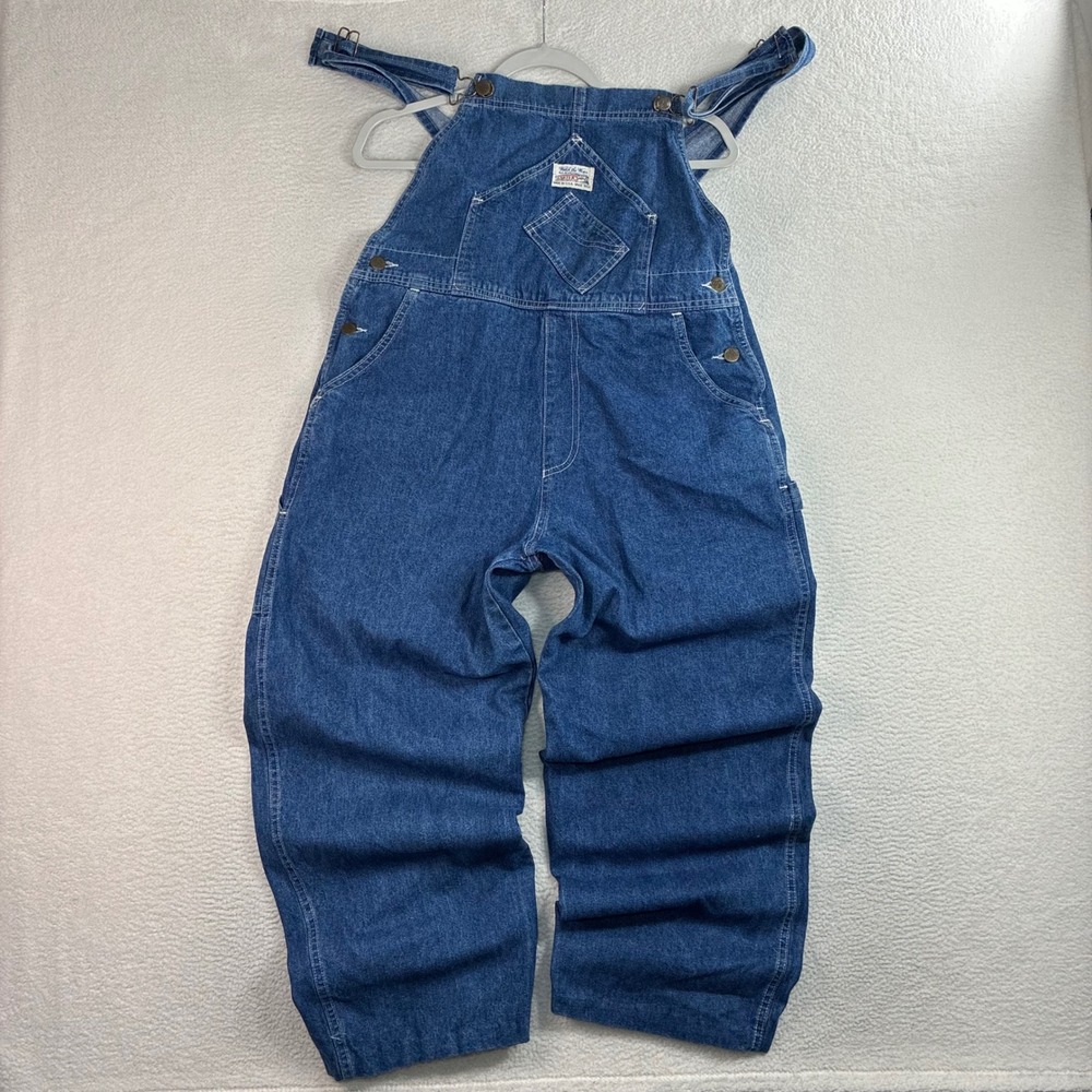 Vintage Carters Watch The Wear Overalls Men L Blue Denim Workwear Carpenter‎ USA